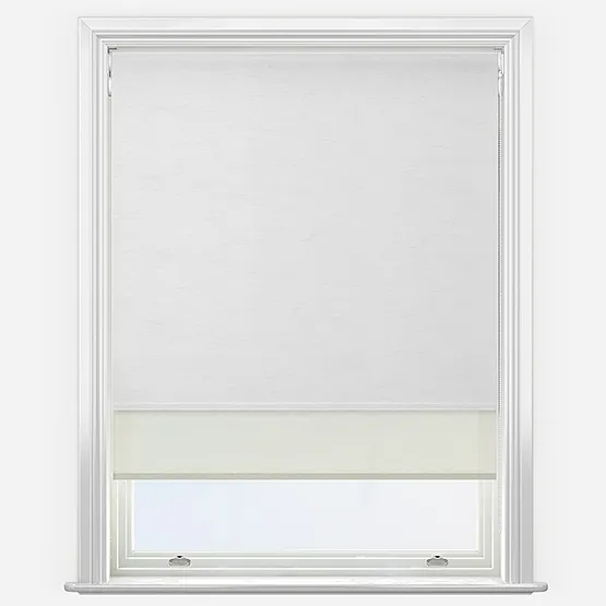 Double Roller Plaza Whisper & Cream Double Roller Blind