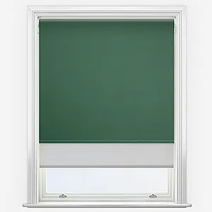 Optima Blackout Hunter Green & Grey Double Roller Blind
