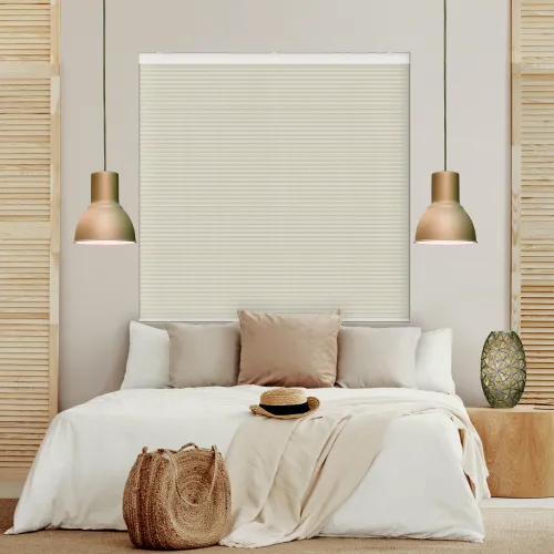 Sable Zurich White Blackout Cordless Honeycomb Pleated Blind