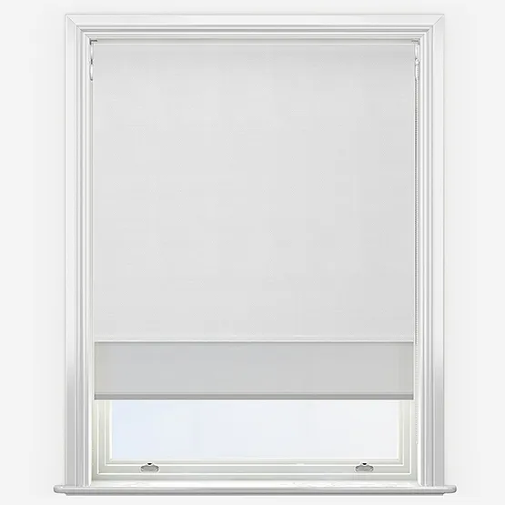 Double Roller Voga Blackout White & Grey Double Roller Blind