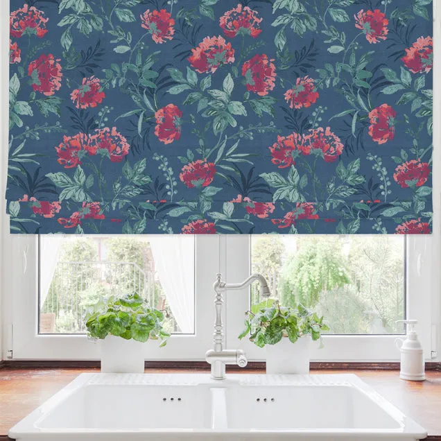 Flora Made To Measure Roman Blind Berry