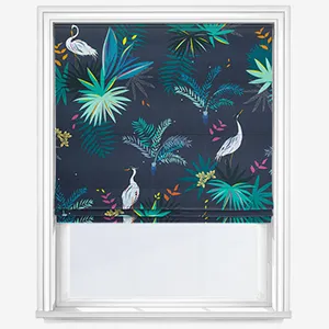 Sara Miller Heron Smokey Blue Roman Blind