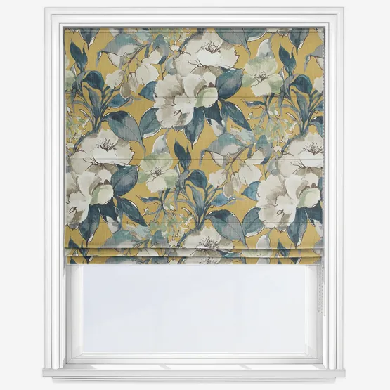 Edinburgh Weavers Bowood Mustard Roman Blind