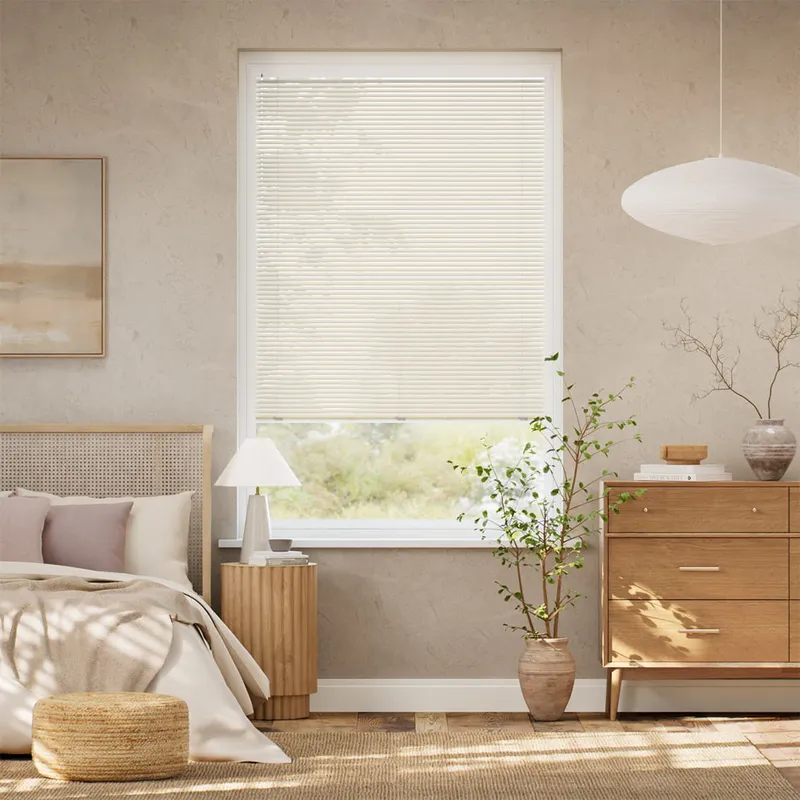 Perfect Fit L-shaped Essence Oatmeal Venetian Blind - 25mm Slat