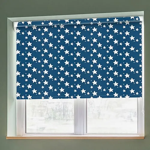 Magical Ocean Blue (Blackout) Grip Fit Roller Blinds
