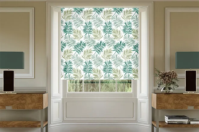 Bali White - Patterned Roller Blind