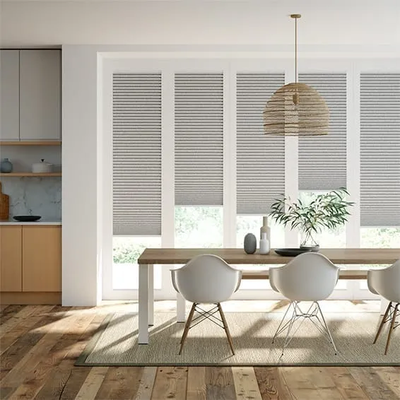 Bifold Clickfit Duoluxe Modern Grey Pleated Blind