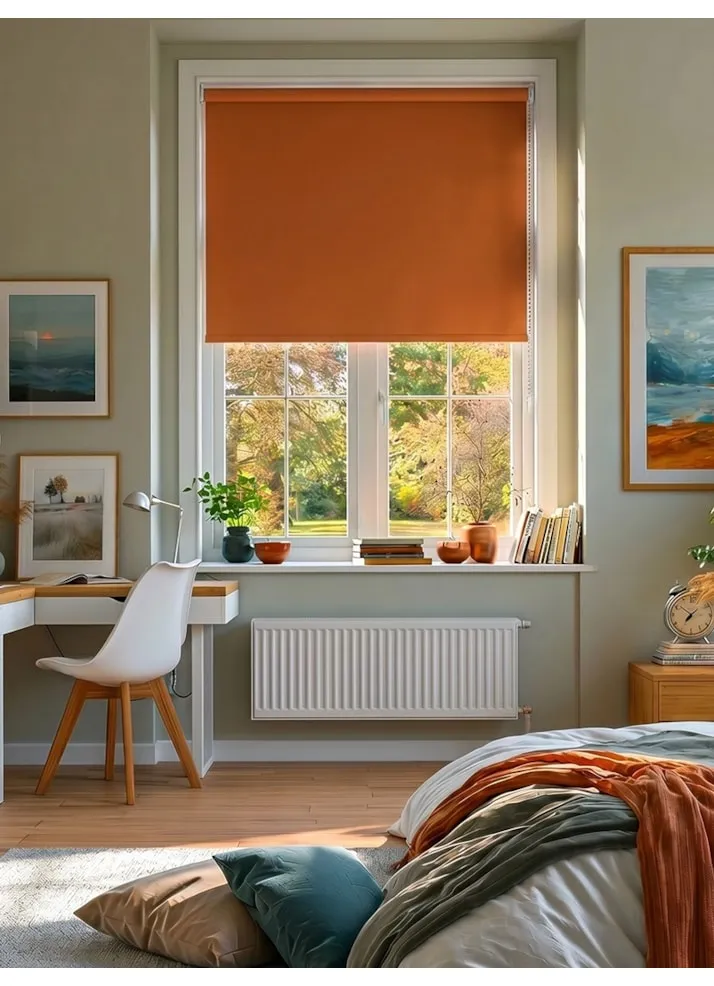 Arancia Orange Blackout Roller Blind