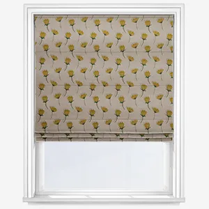 Emily Bond Cornflower Yellow Roman Blind