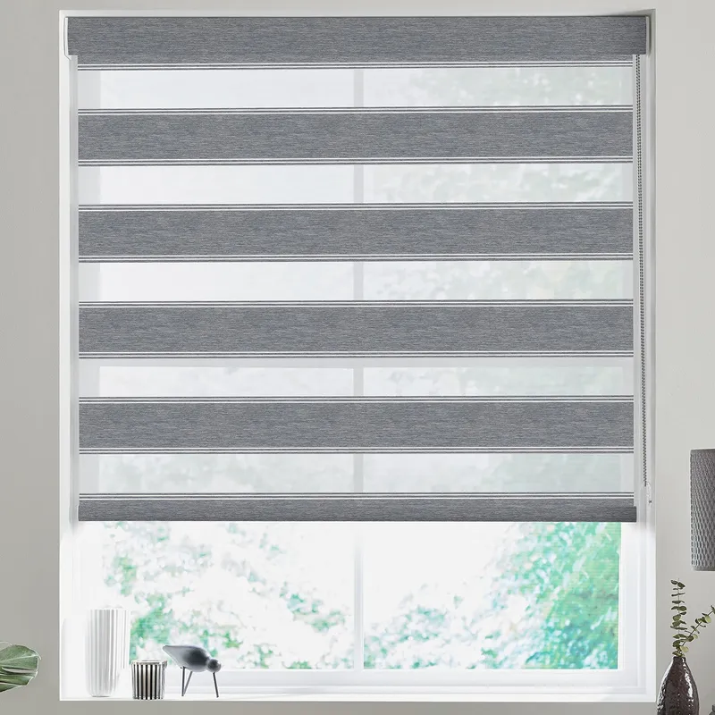Zura Made To Measure Day Night Blind Charcoal