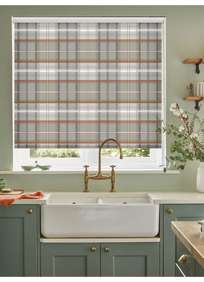Tartan Rust Roller Blind