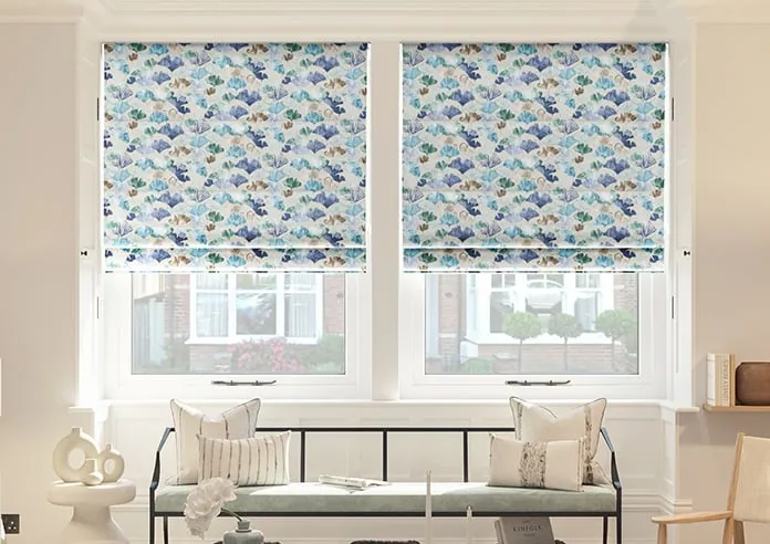 Palm Beach Faux Silk Cool Water - Roman Blind