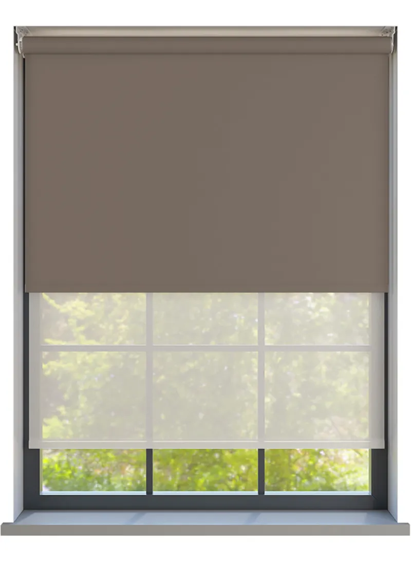 Amor Coffee With Haze Pure Double Roller Blind