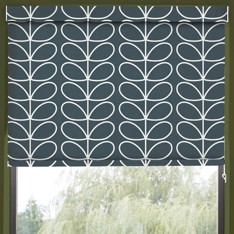 Orla Kiely Jumbo Linear Stem Translucent Made To Measure Roller Blind Marine