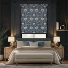 Click2shade Complete Blackout William Morris Honeysuckle & Tulip Indigo Roller Blind