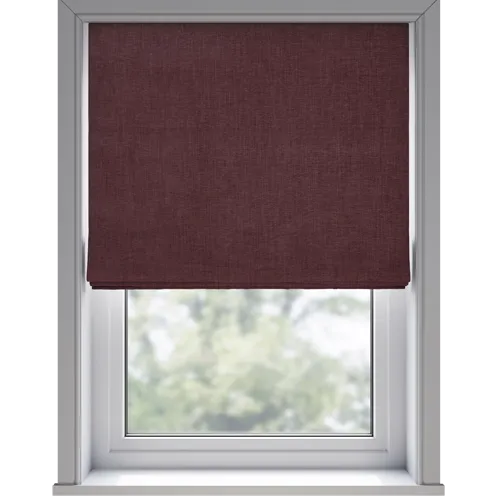Ortega Cranberry Deluxe Roman Blinds
