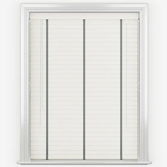 Dalby Soft White With Flint Tapes Wooden Venetian Blinds