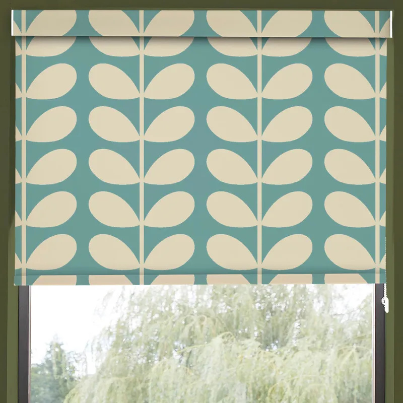 Orla Kiely Jumbo Solid Stem Translucent Made To Measure Roller Blind Duckegg