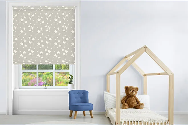 Emily Bond St Maws Pebble - Designer Roller Blind