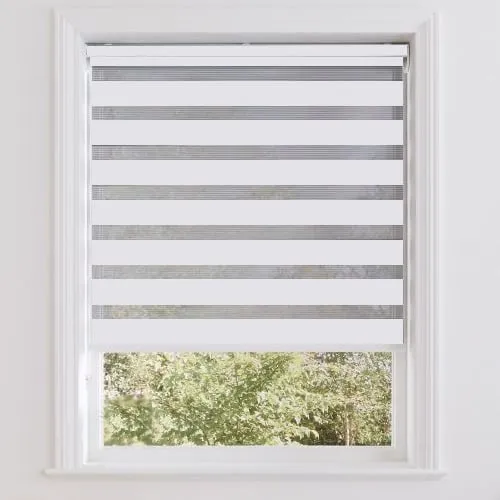 Sundown White (Blackout/sheer) Day & Night Roller Blinds