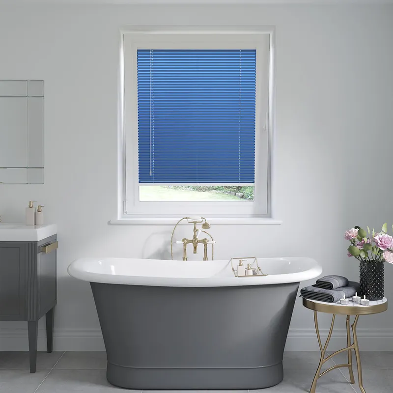 Perfect Fit Sapphire Blue Venetian Blinds 25mm