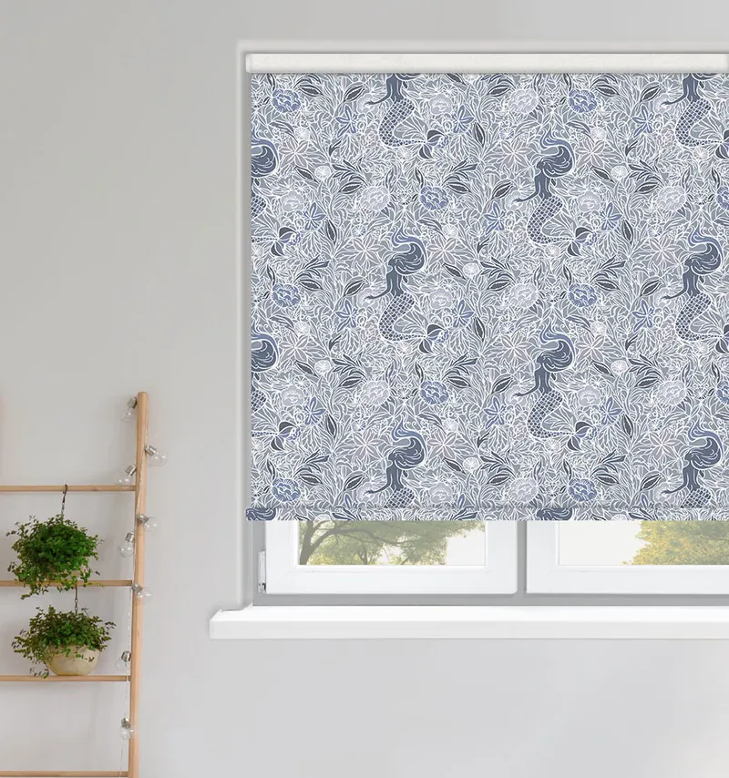 Mermaids Of Mayflower Indigo Roller Blinds