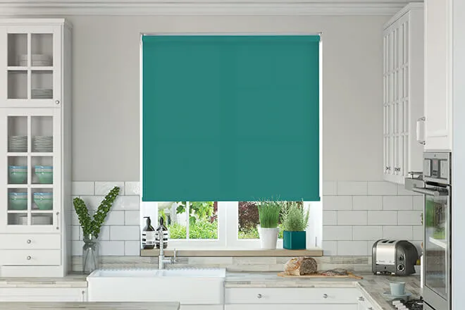 Nevada Turquoise - Moisture Resistant Roller Blind