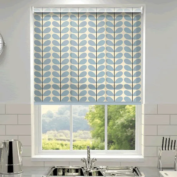 Orla Kiely Two Colour Stem Made To Measure Roller Blind Powder Blue