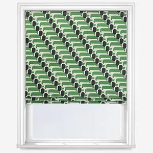 Orla Kiely Dog Show Green Roman Blind