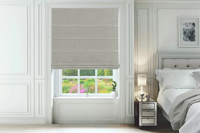 Taormina Mist - Luxury Soft Touch Roman Blind