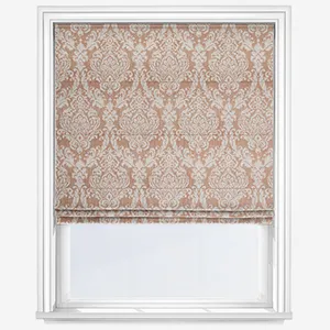 Classic Damask Cinnamon Roman Blind