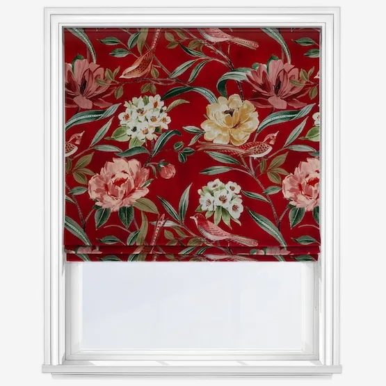 Shangri La Rosso Roman Blind