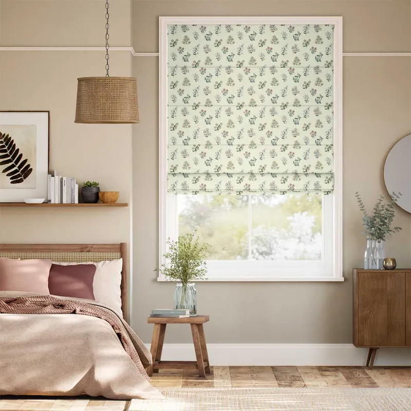 Leiden Coral Pistachio Roman Blind