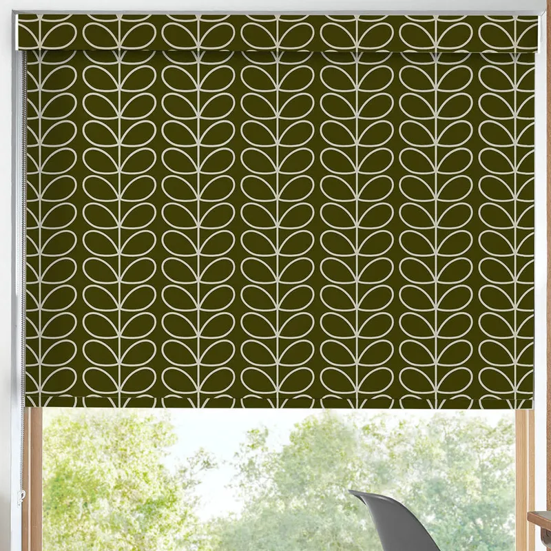 Orla Kiely Linear Stem Translucent Made To Measure Roller Blind Kelp