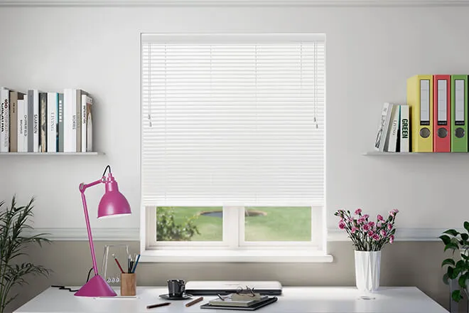 Millennium Bright White Gloss - 50mm Aluminium Venetian Blinds