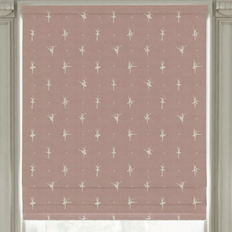 Ante Decor Ballerinas Printed Cotton Made To Measure Roman Blind Bubblegum