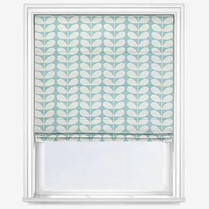 Orla Kiely Solid Stem Duckegg Roman Blind