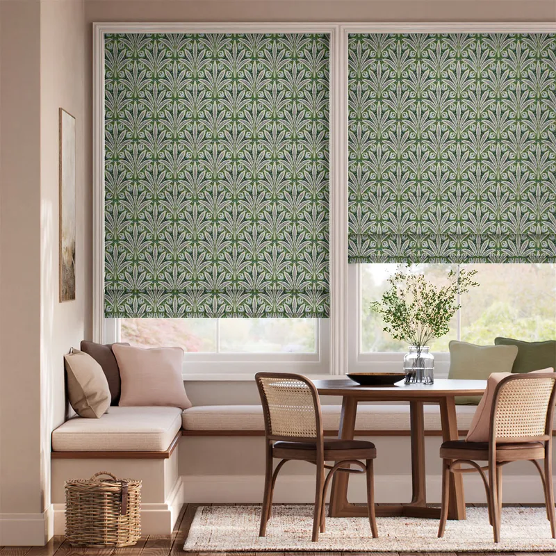 Attingham Forest Green Roman Blind