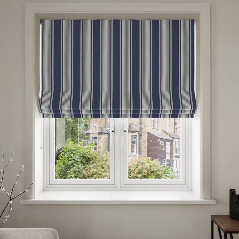 Laura Ashley Tiverton Stripe Midnight Blinds Uk