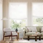 Tahiti Voile Snow Relaxed Roman Blind