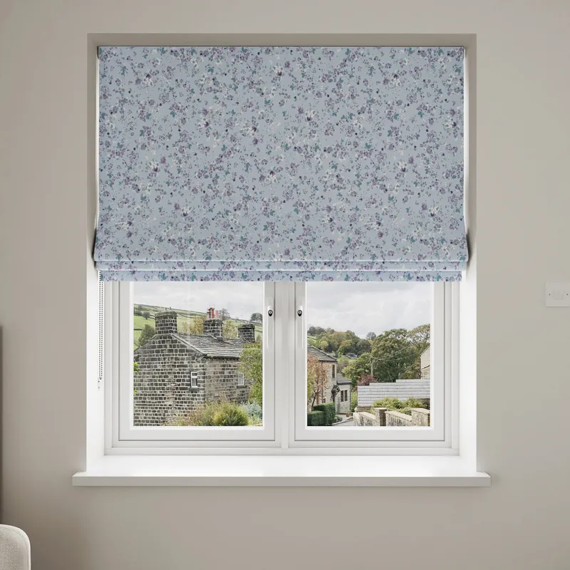 Laura Ashley Blossoms Chalk Blue Blinds Uk