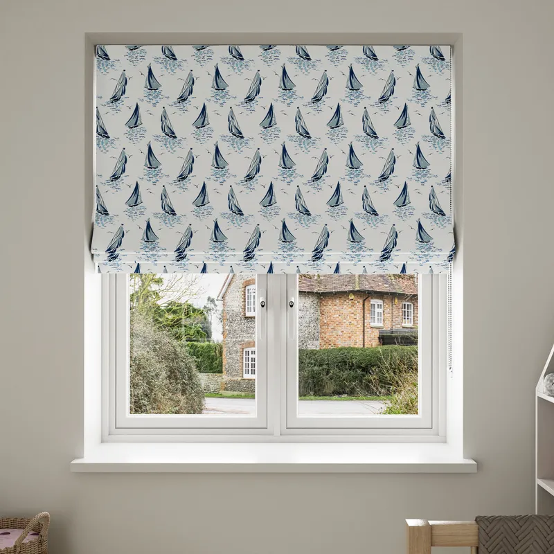 Laura Ashley A'hoy Sail Boats Blue Blinds Uk