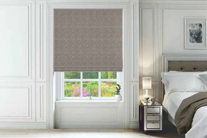 Joplin Grey - Patterned Roman Blind