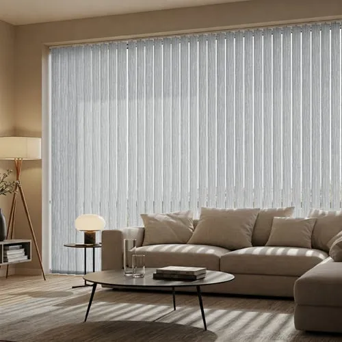 Ribbons Asc Pewter Light Filtering Vertical Blinds