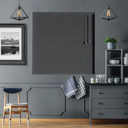 Black And White Stripe Venetian Blind