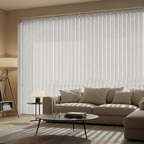 Radiance Asc Silver Mist Light Filtering Vertical Blinds