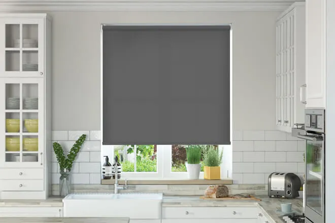 Chloe Charcoal Grey - Roller Blind