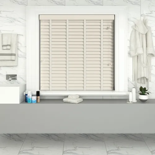 Mirage Wood Grain Faux Wood Blind With Canvas Ladder Tapes
