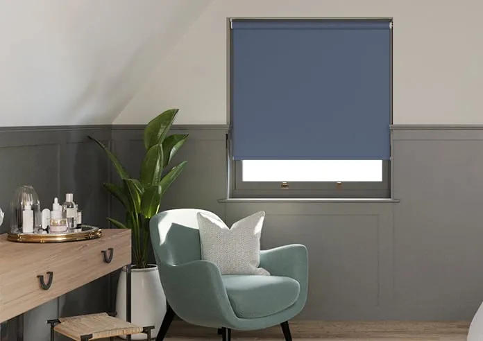 Trinity (Blackout) Prussian Blue - Roller Blind