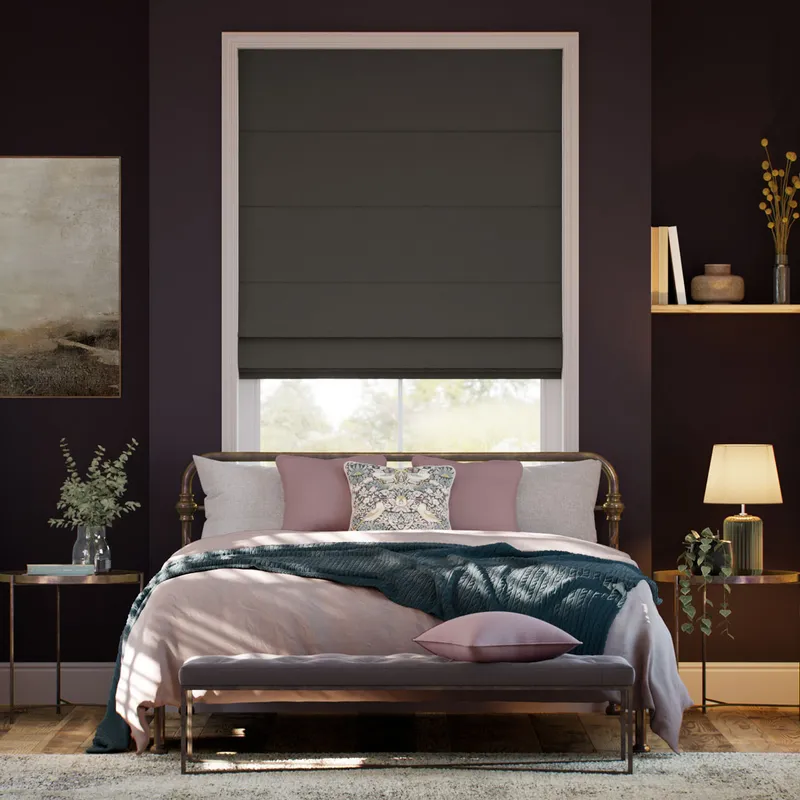 Inara Pure Linen Anchor Grey Roman Blind